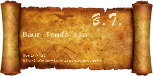 Baur Tomázia névjegykártya